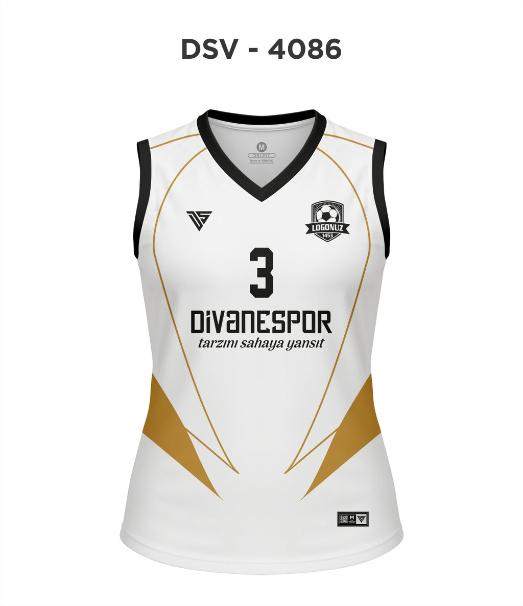 DSV 4086 Beyaz-Gold Voleybol Forma