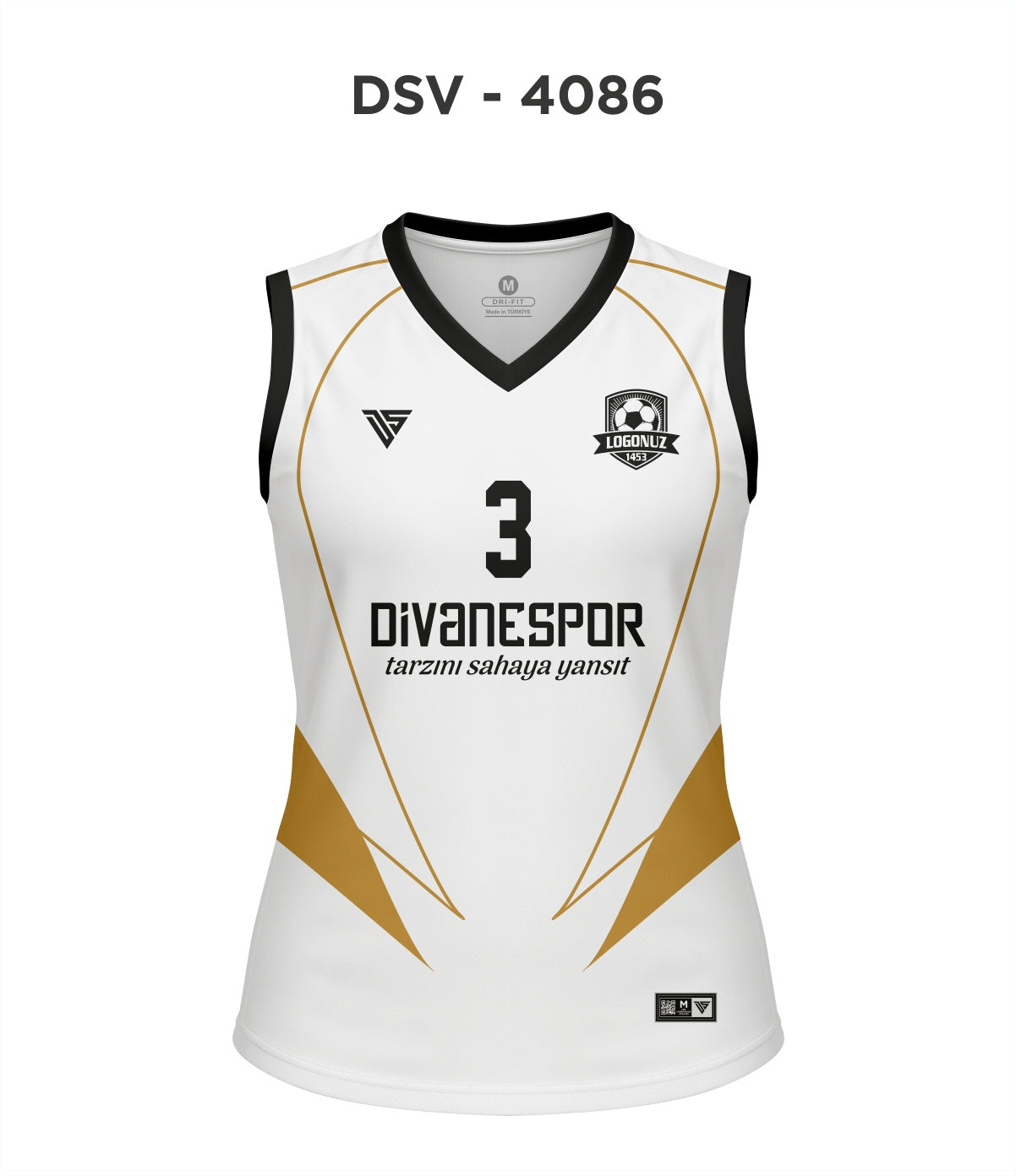DSV 4086 Beyaz-Gold Voleybol Forma