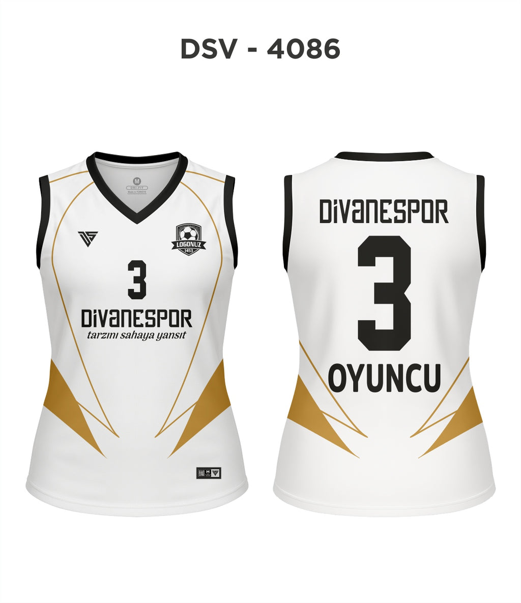 DSV 4086 Beyaz-Gold Voleybol Forma