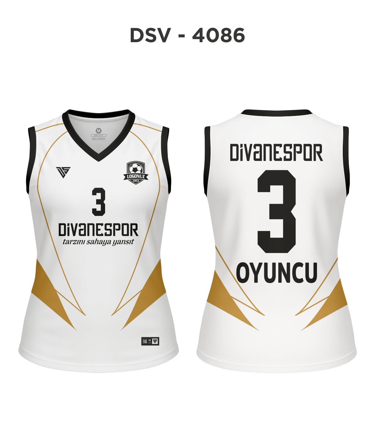 DSV 4086 Beyaz-Gold Voleybol Forma