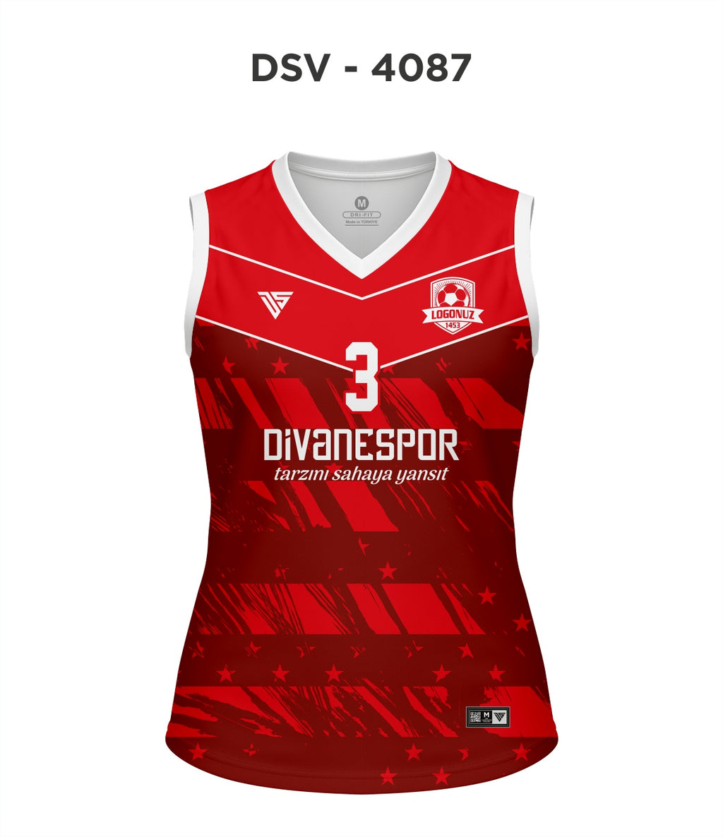 DSV 4087 Kırmızı-Beyaz Voleybol Forma