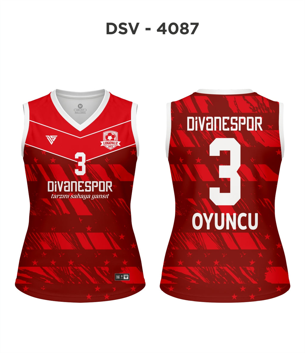 DSV 4087 Kırmızı-Beyaz Voleybol Forma