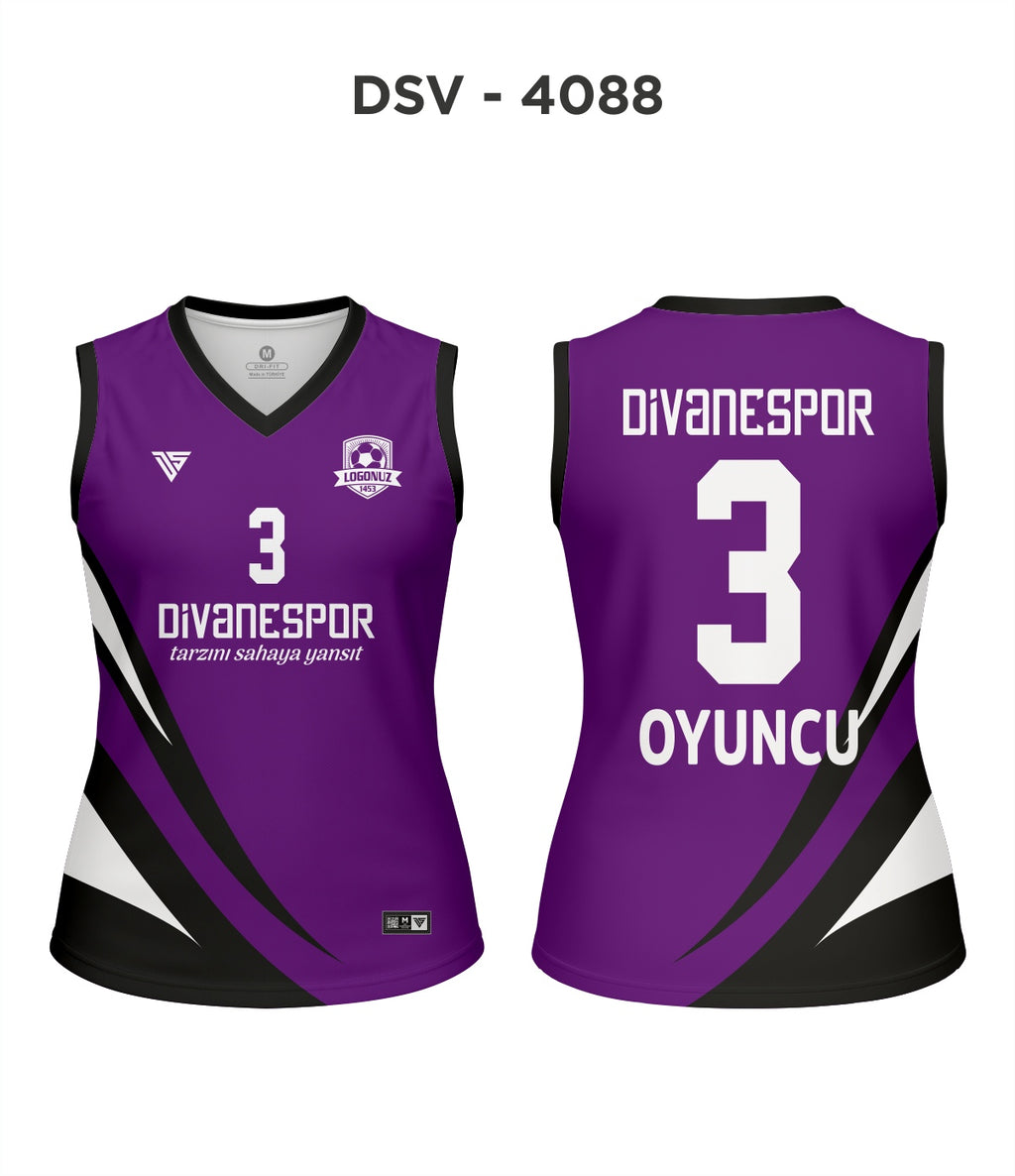 DSV 4088 Mor-Siyah-Beyaz Voleybol Forma