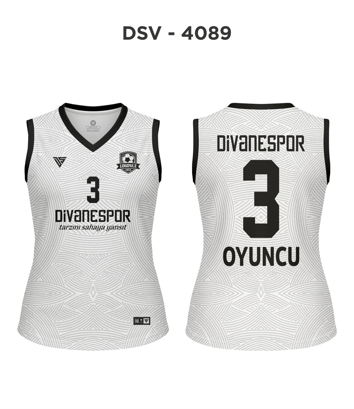 DSV 4089 Beyaz-Siyah Voleybol Forma