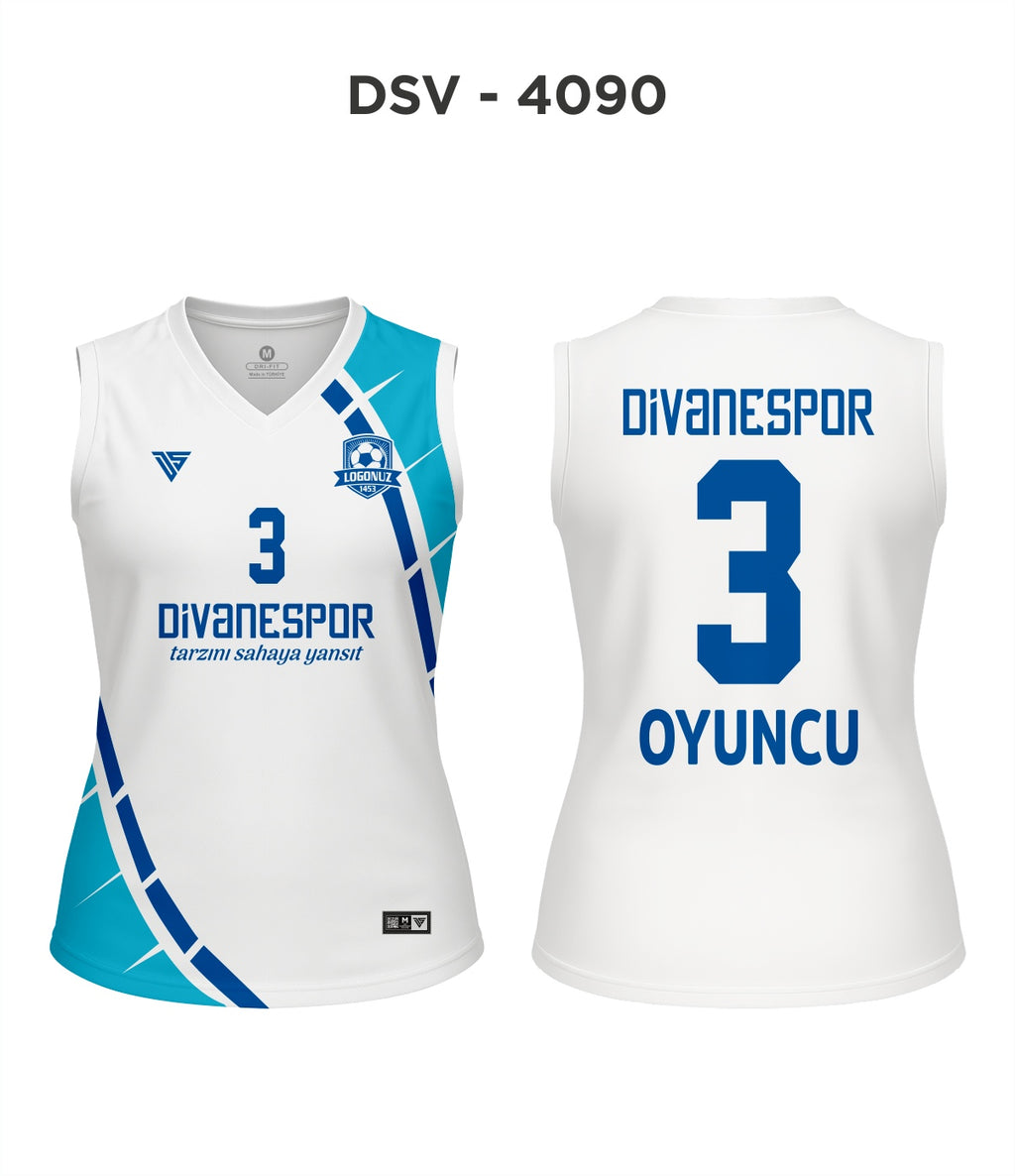 DSV 4090 Beyaz-Turkuaz-Mavi Voleybol Forma