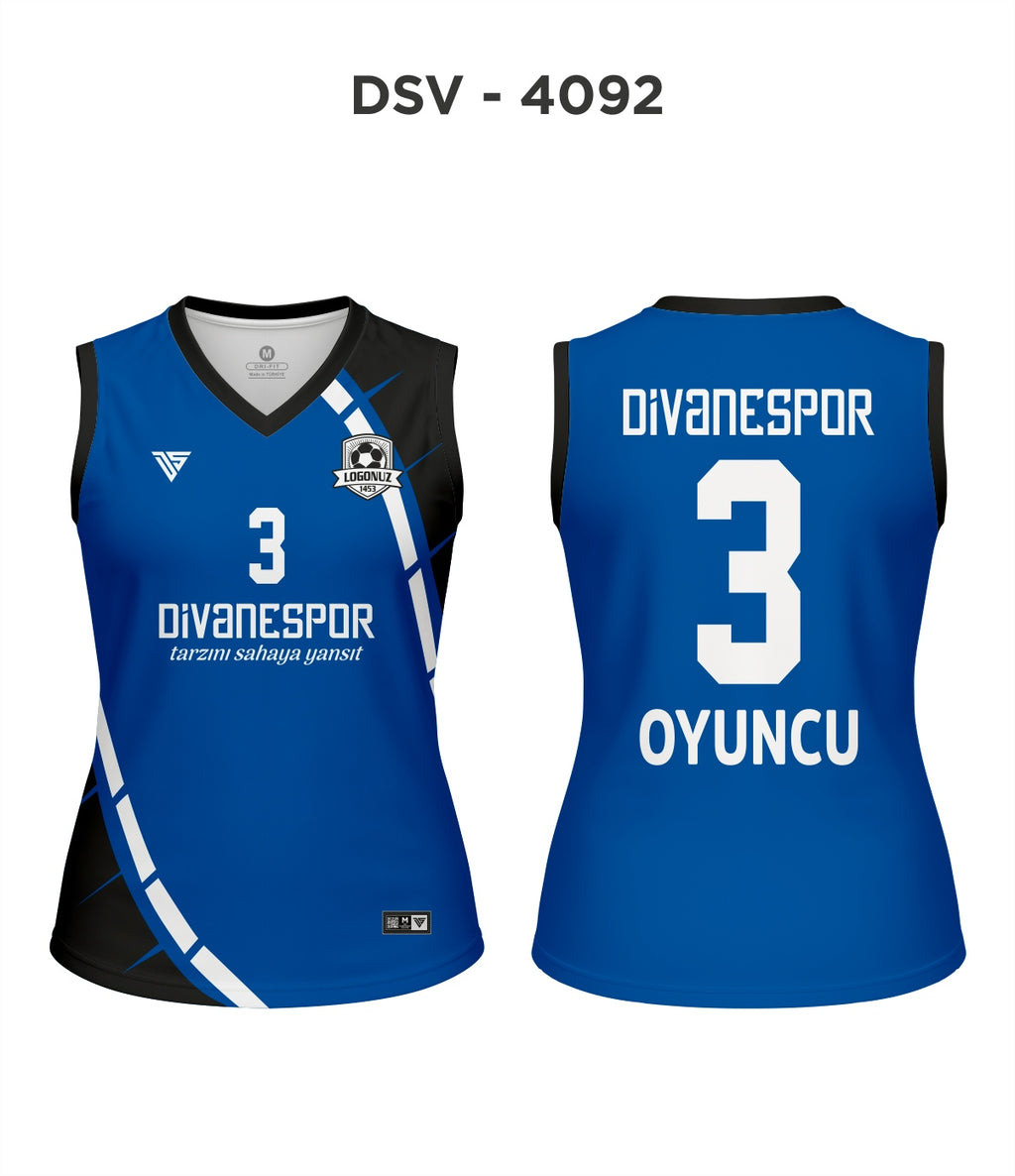DSV 4092 Mavi-Siyah-Beyaz Voleybol Forma