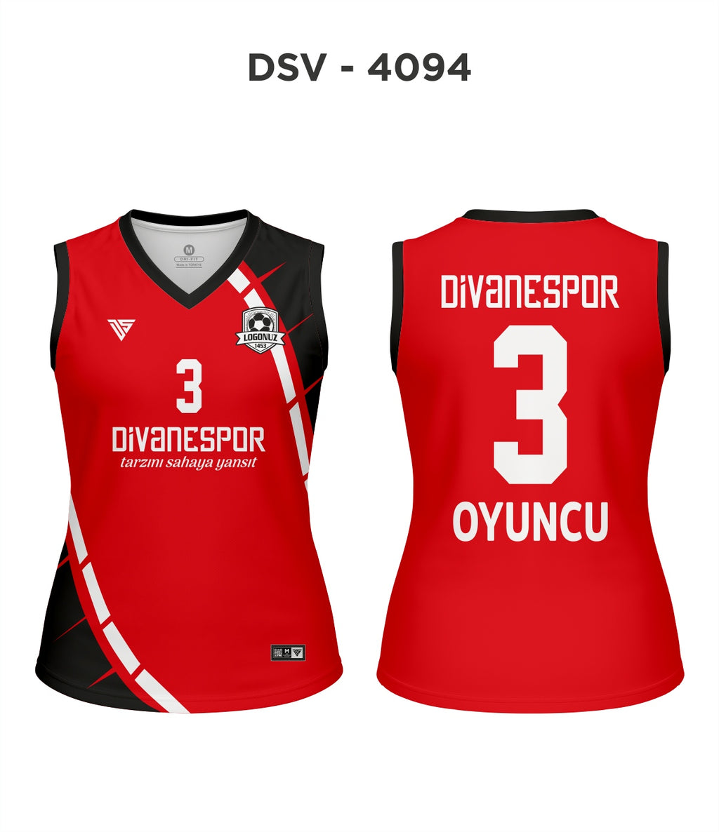 DSV 4094 Kırmızı-Siyah-Beyaz Voleybol Forma