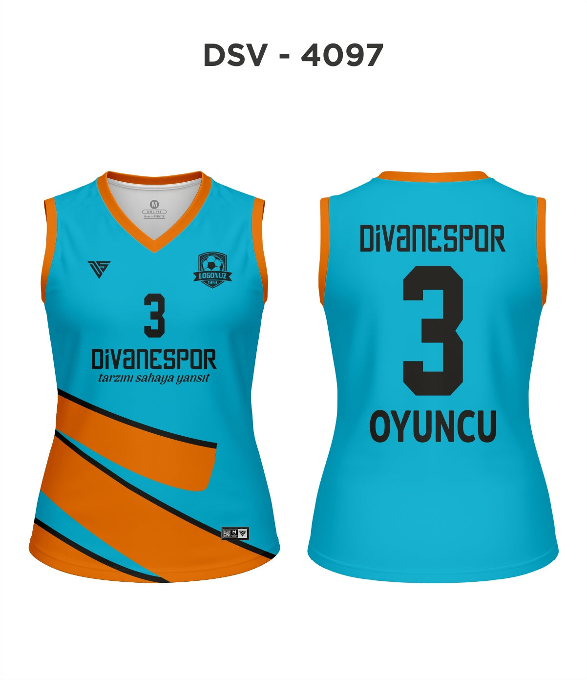 DSV 4097 Turkuaz-Turuncu Voleybol Forma