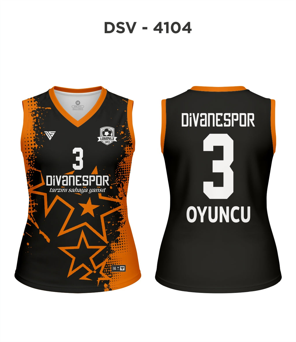 DSV 4104 Siyah-Turuncu Voleybol Forma