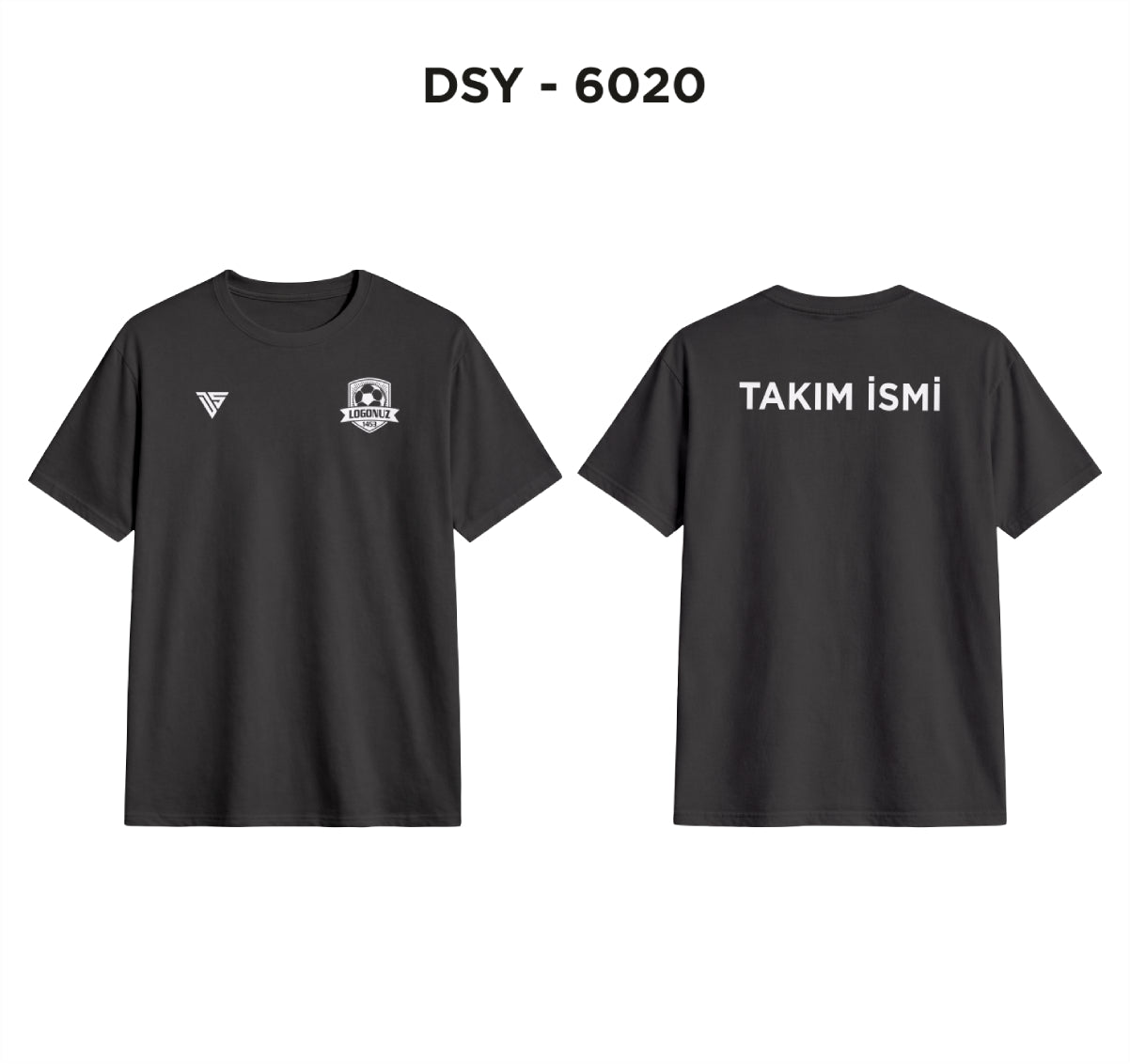DSY 6020 Siyah 0 Yaka Tişört