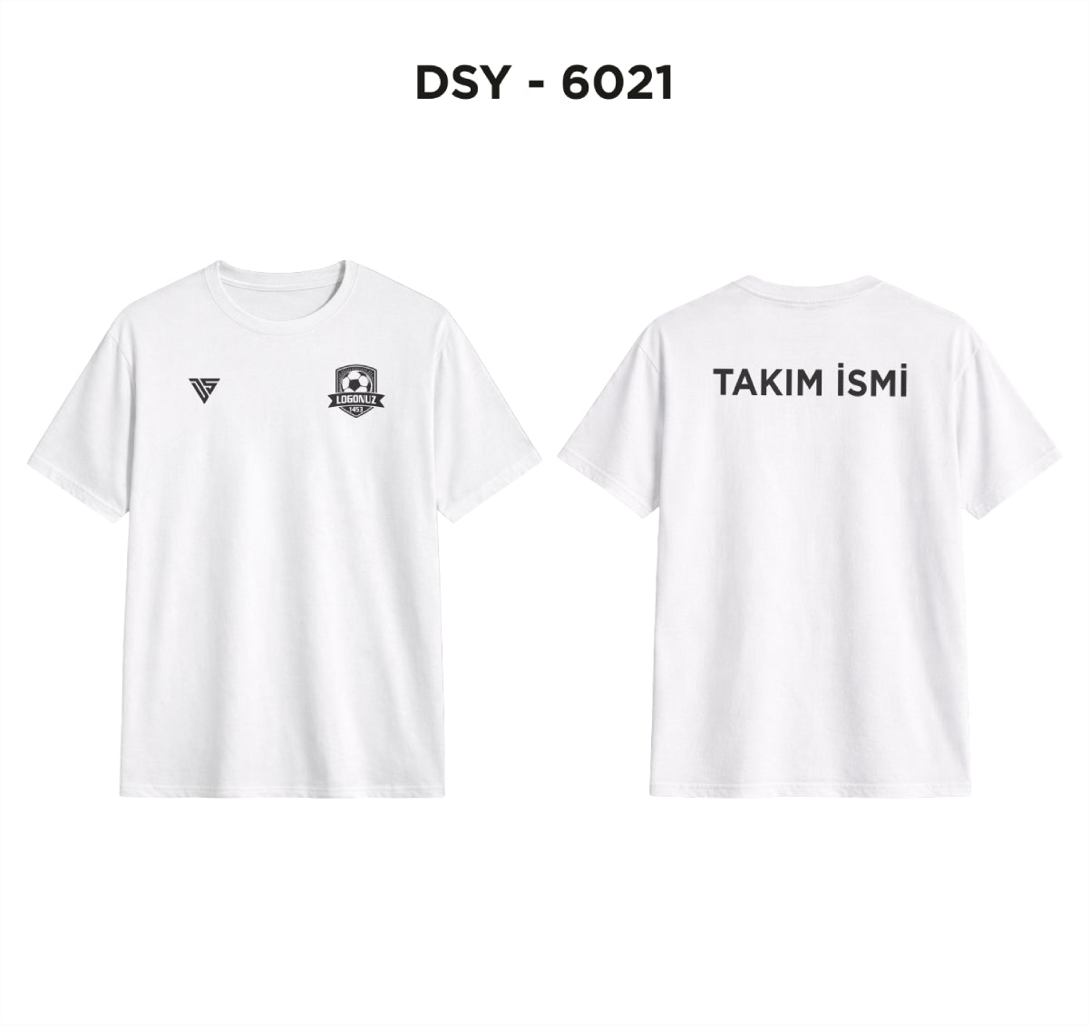 DSY 6021 Beyaz 0 Yaka Tişört