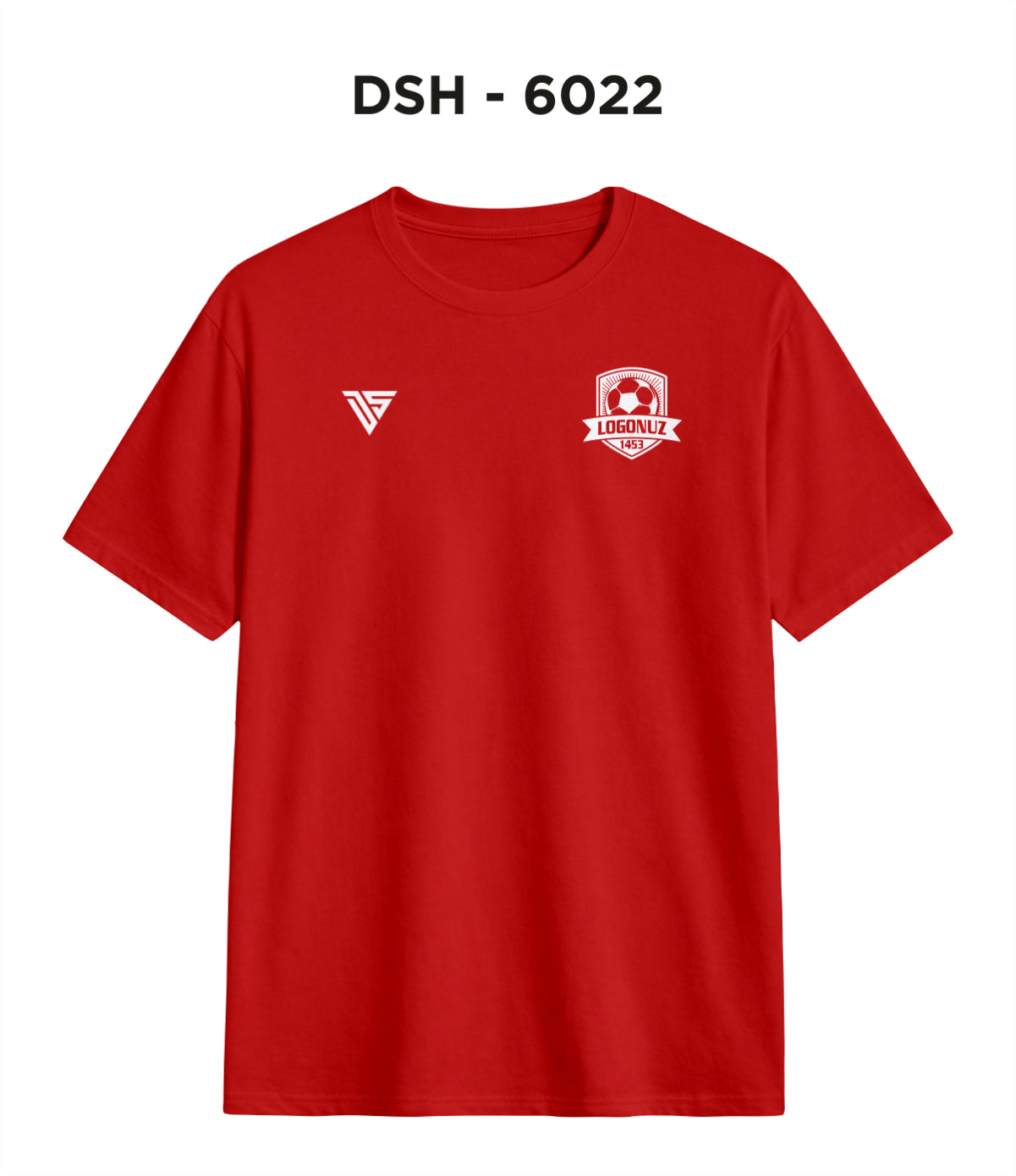 DSY 6022 Kırmızı 0 Yaka Tişört