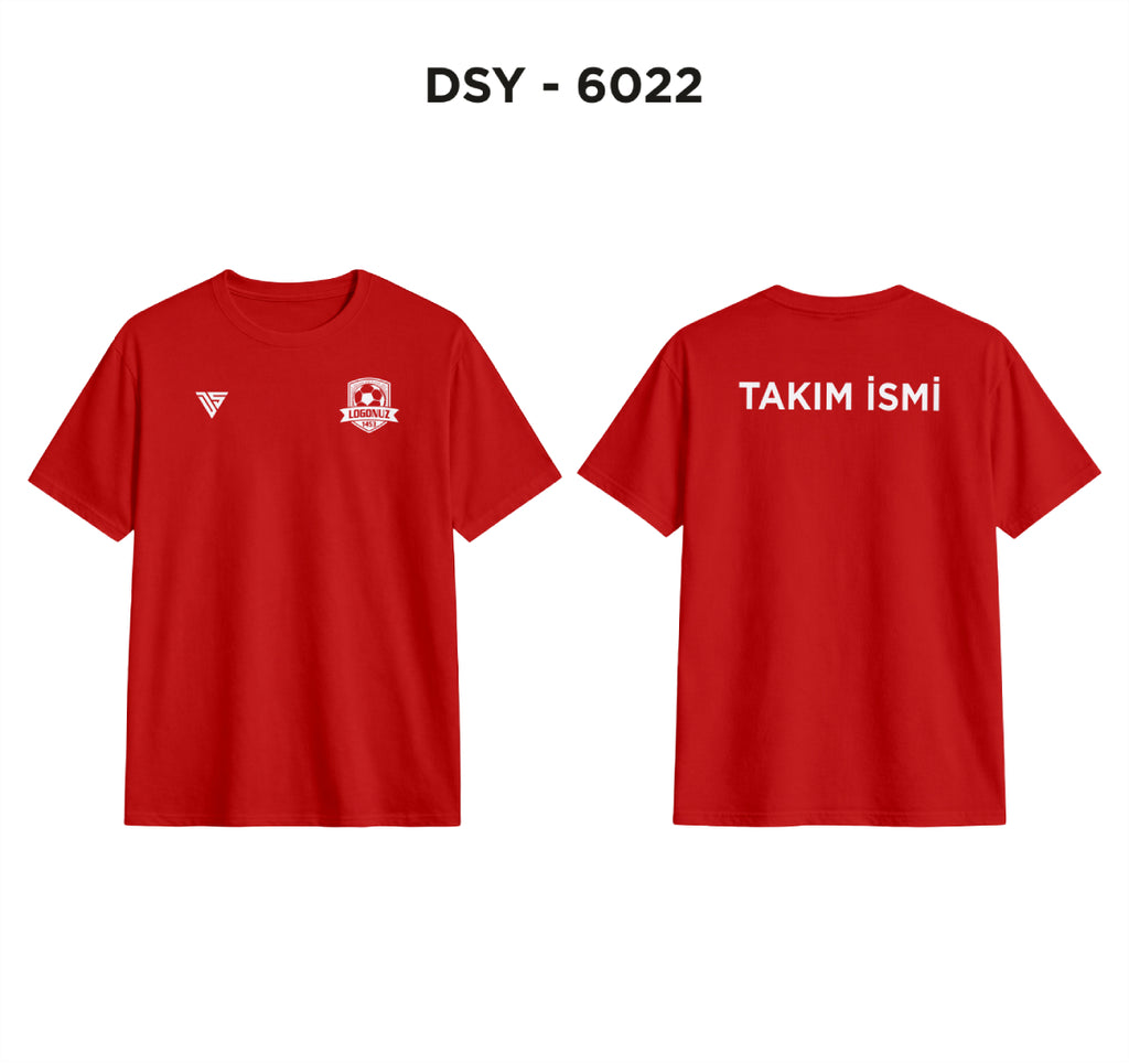 DSY 6022 Kırmızı 0 Yaka Tişört