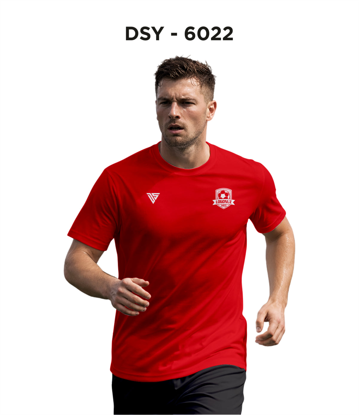 DSY 6022 Kırmızı 0 Yaka Tişört