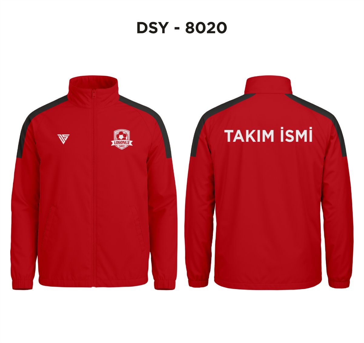 DSY 8020 Kırmızı-Siyah Yağmurluk