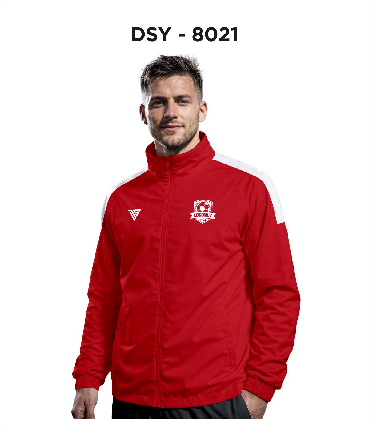 DSY 8021 Kırmızı-Beyaz Yağmurluk