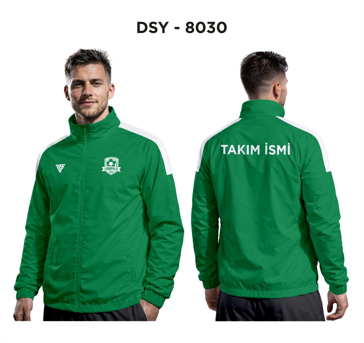 DSY 8030 Yeşil-Beyaz Yağmurluk
