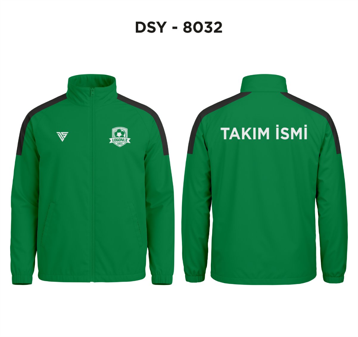 DSY 8032 Yeşil-Siyah Yağmurluk