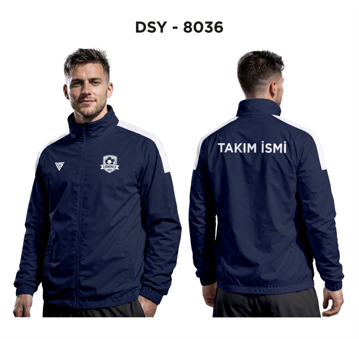 DSY 8036 Lacivert-Beyaz Yağmurluk